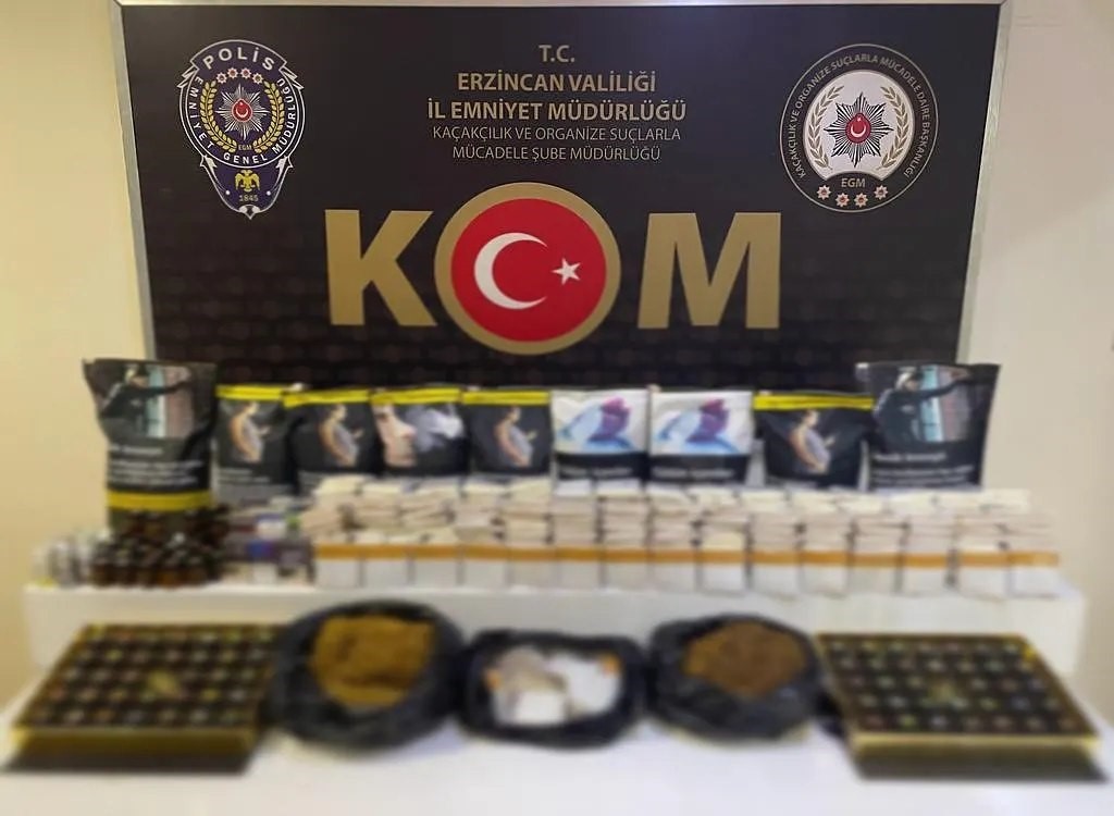 Erzincan'da kaçak sigara operasyonu